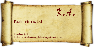 Kuh Arnold névjegykártya